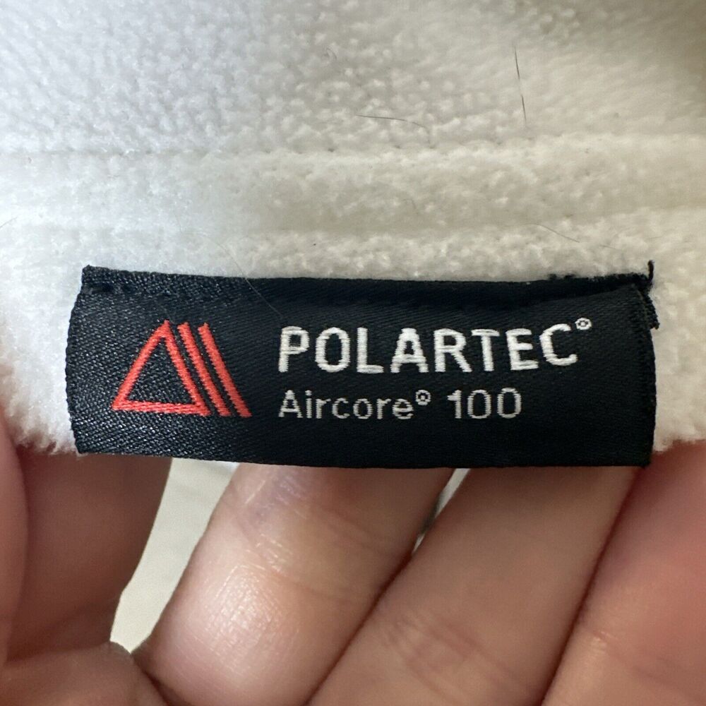 Lands End Womens Polartec Aircore 100 White Textured Fleece 1/4 Zip Pullover S/P - Picture 7 of 9